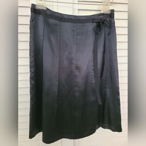 Massimo Black Silk Midi Skirt